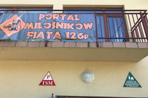 Baner reklamujący Zlot Miłośników Fiata 126 p